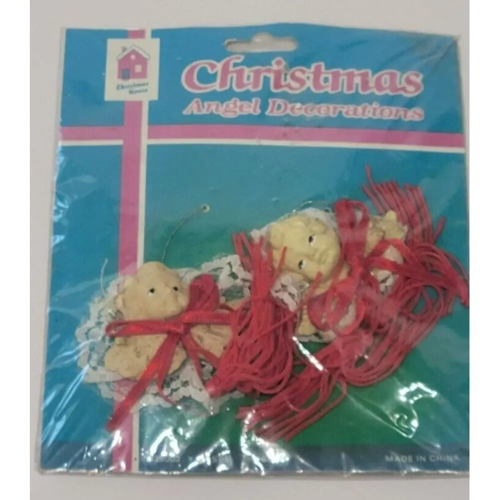 Vintage Christmas House Ornaments 539002 Christmas Angel Decorations 2 Packs NEW